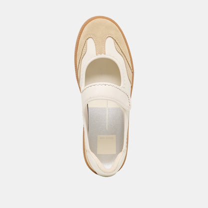 Nanet Ivory Multi Leather Sneakers | Dolce Vita Latest