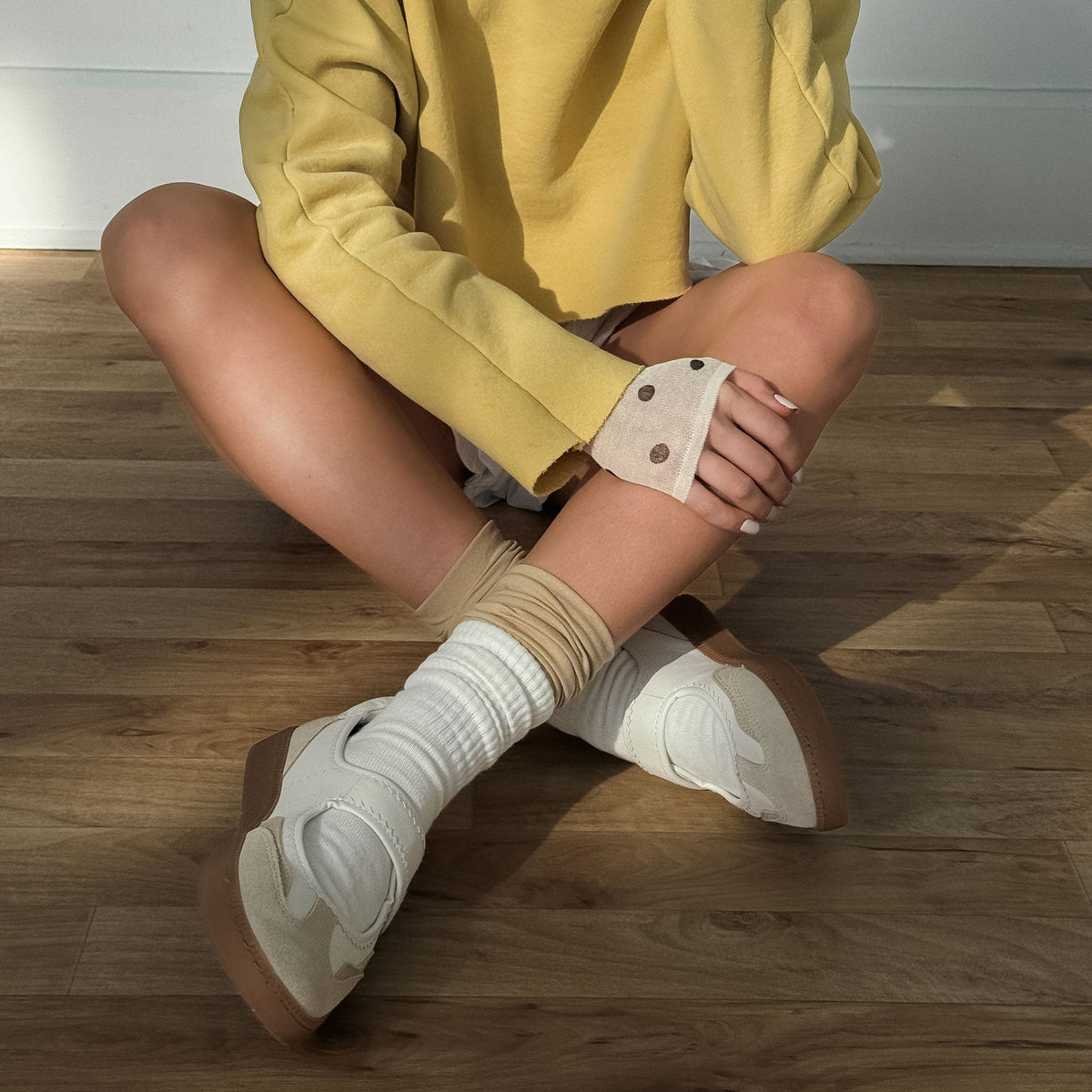 Nanet Ivory Multi Leather Sneakers | Dolce Vita Latest