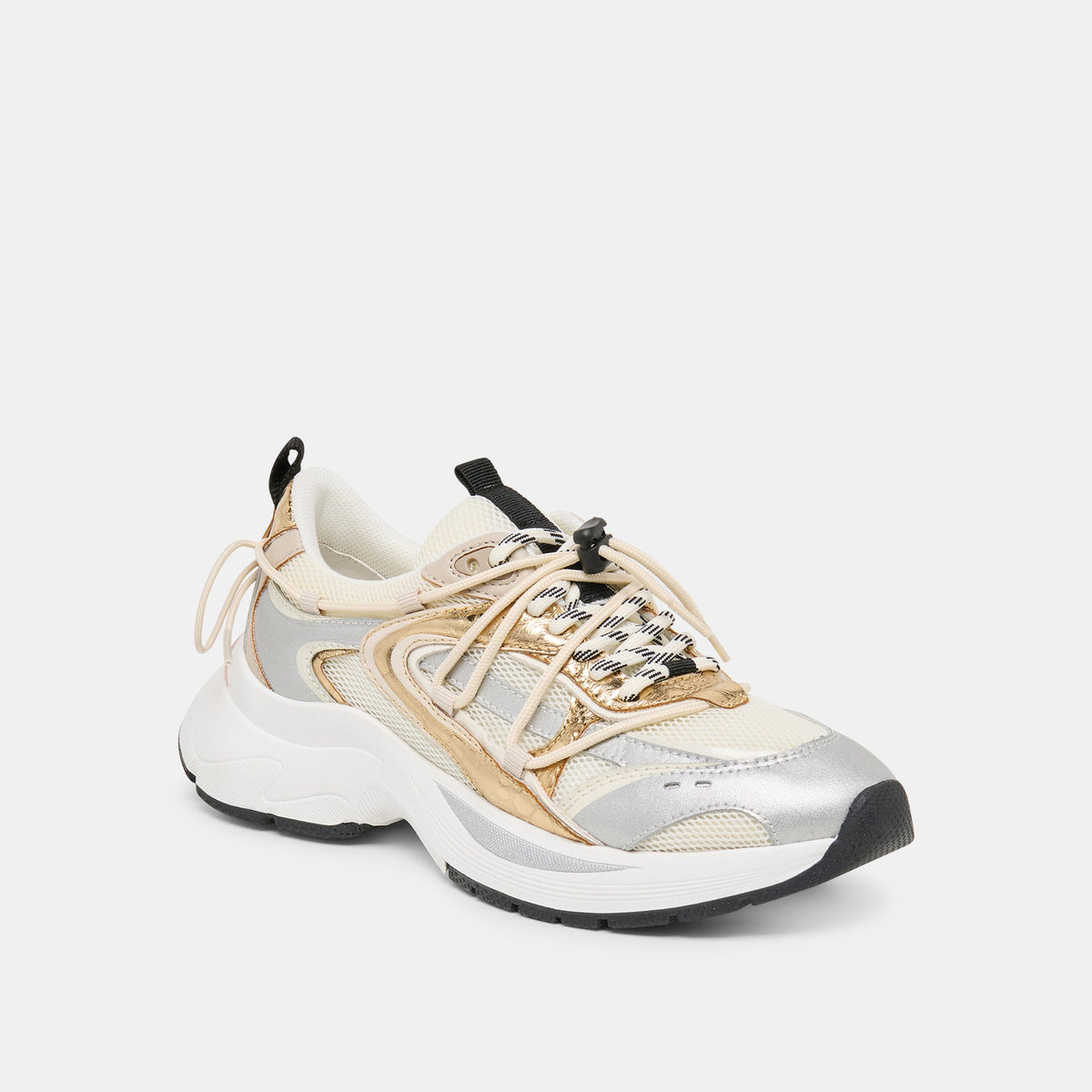 Selmar Silver Gold Leather Sneakers | Dolce Vita New