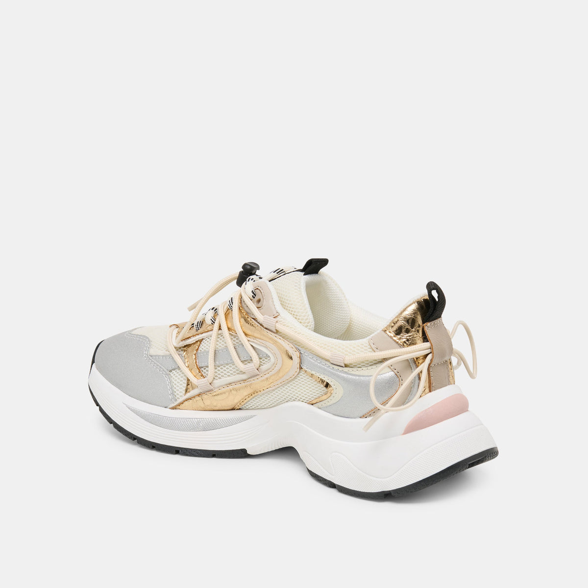 Selmar Silver Gold Leather Sneakers | Dolce Vita New