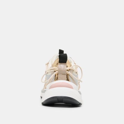 Selmar Silver Gold Leather Sneakers | Dolce Vita New