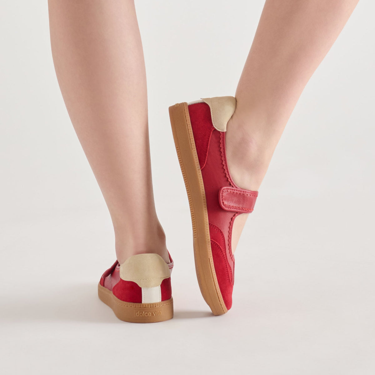 Nanet Crimson Leather Sneakers | Dolce Vita Best Seller