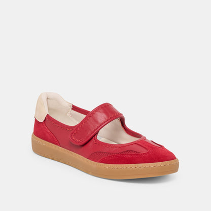 Nanet Crimson Leather Sneakers | Dolce Vita Best Seller