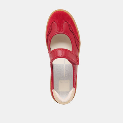 Nanet Crimson Leather Sneakers | Dolce Vita Best Seller