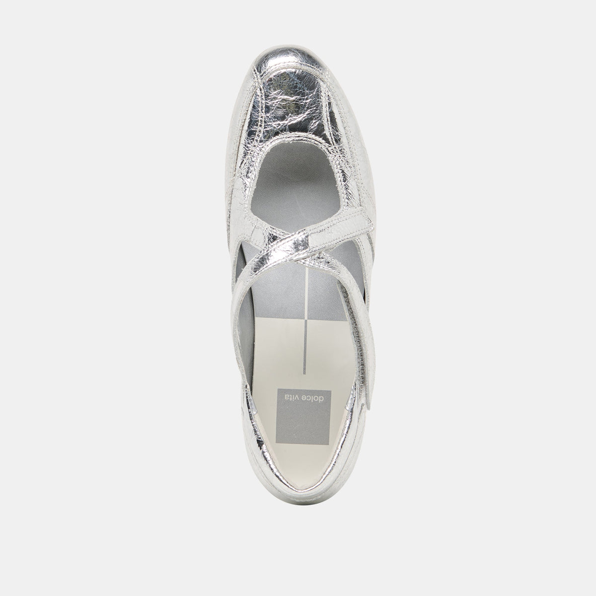 YONO Silver Distressed Leather Ballet Sneaker Flats | Dolce Vita Quality