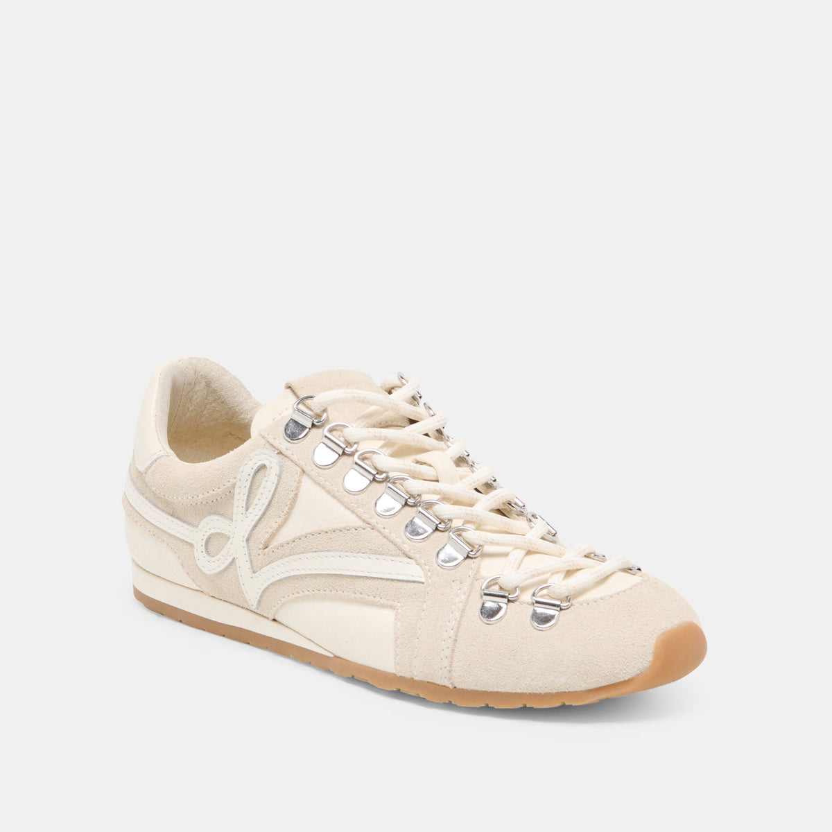 DEACON Ivory Suede Lace-Up Sneakers | Dolce Vita Latest