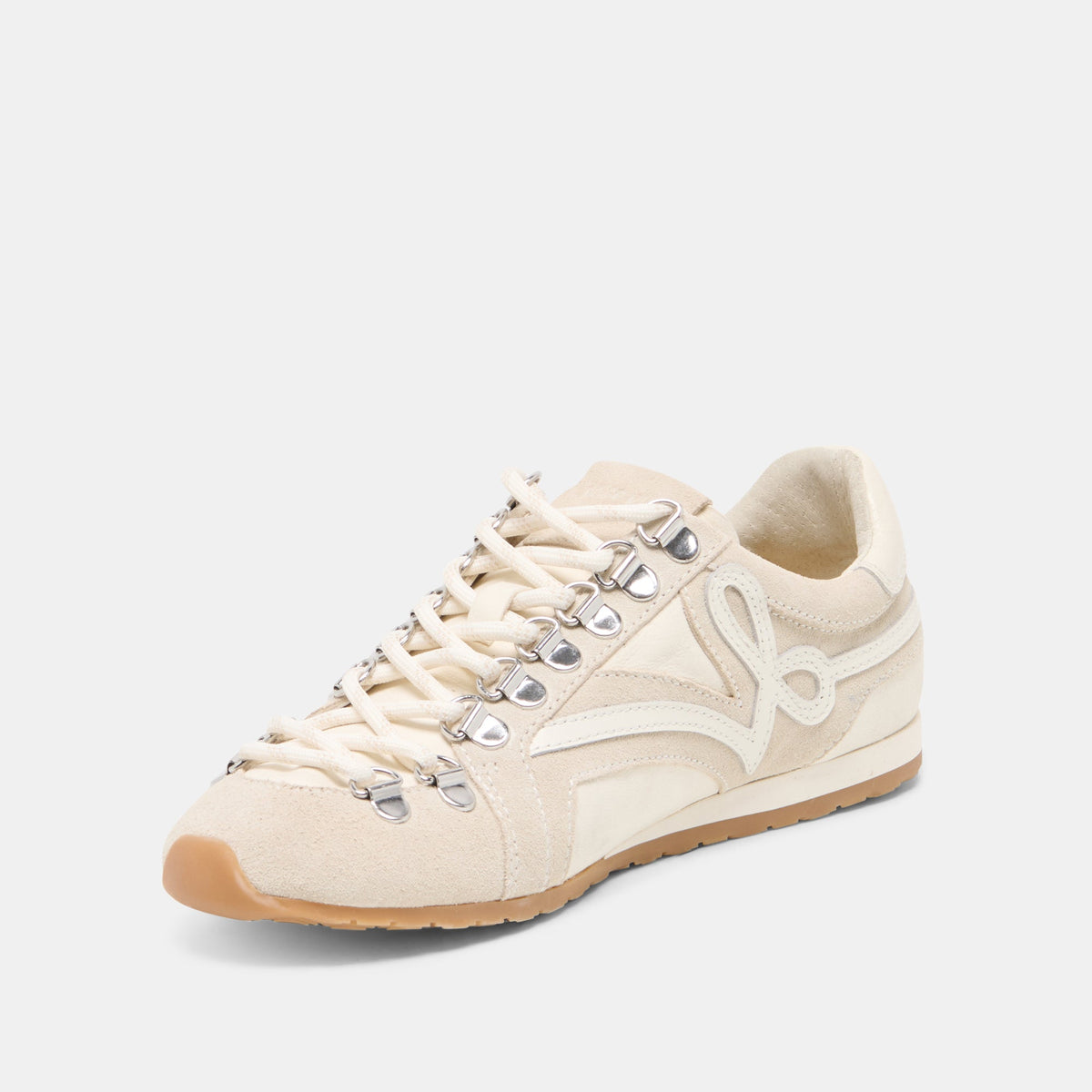 DEACON Ivory Suede Lace-Up Sneakers | Dolce Vita Latest