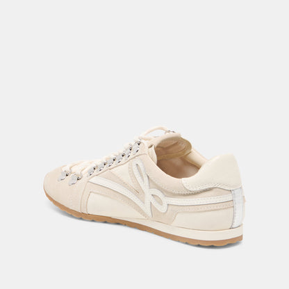DEACON Ivory Suede Lace-Up Sneakers | Dolce Vita Latest