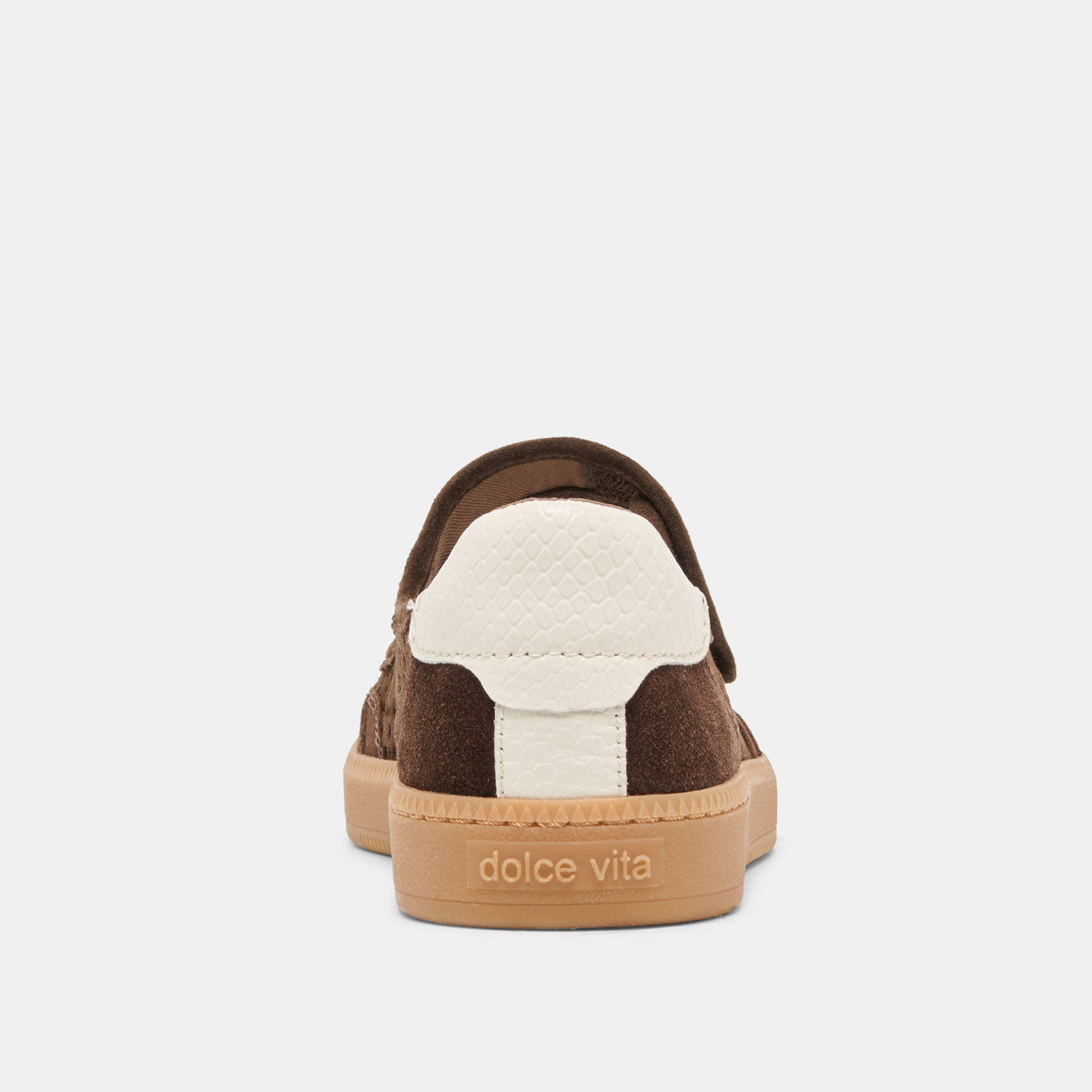 NANET Dk Brown Perforated Suede Mary-Jane Ballet Sneakers | Dolce Vita Premium