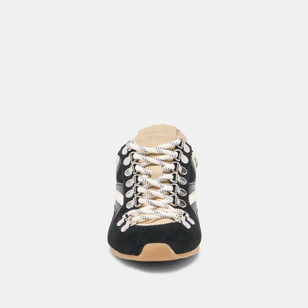 DEACON Black White Suede Lace-Up Sneakers | Dolce Vita New