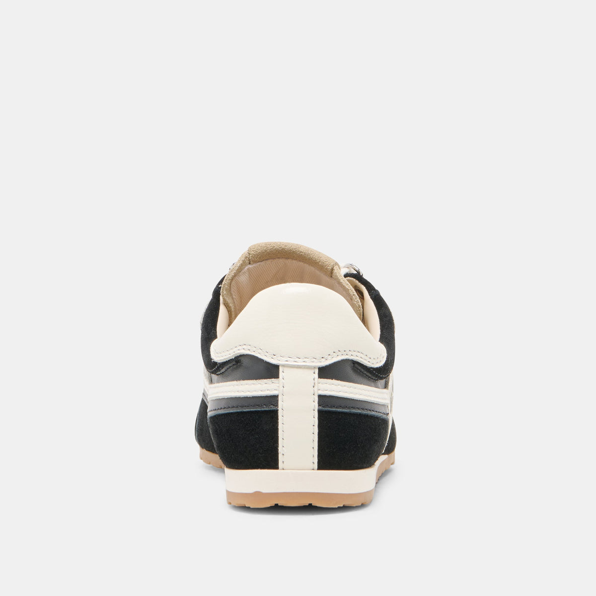DEACON Black White Suede Lace-Up Sneakers | Dolce Vita New