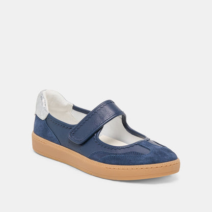 NANET Dk Navy Suede Mary-Jane Ballet Sneakers | Dolce Vita Everyday