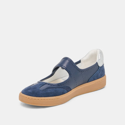 NANET Dk Navy Suede Mary-Jane Ballet Sneakers | Dolce Vita Everyday