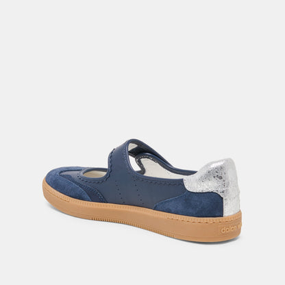 NANET Dk Navy Suede Mary-Jane Ballet Sneakers | Dolce Vita Everyday