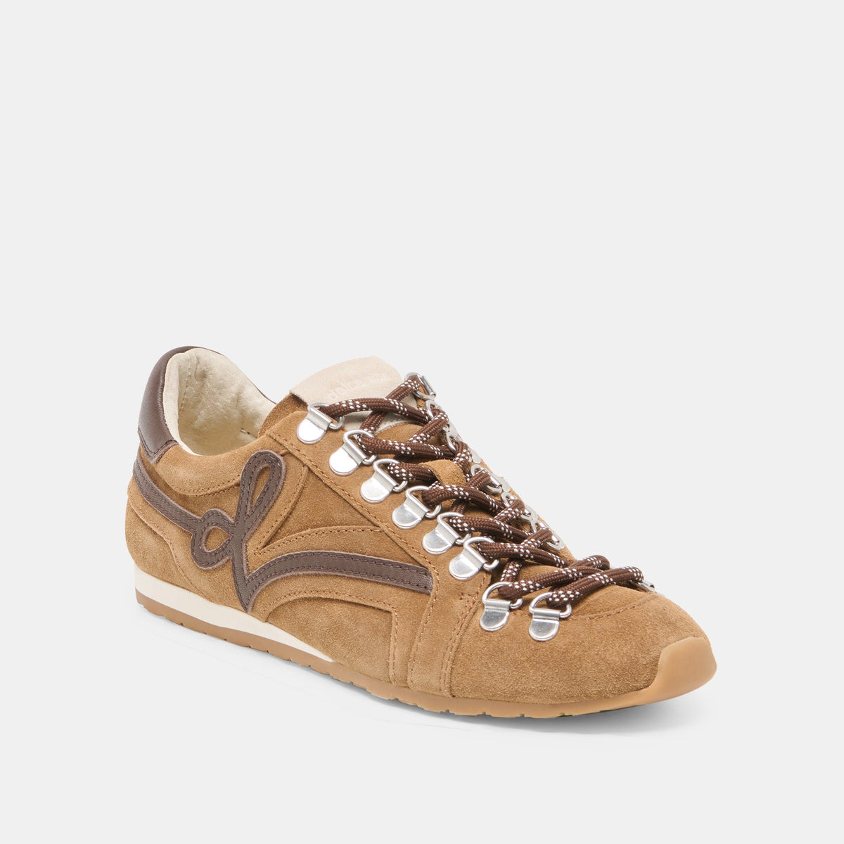DEACON Lt Brown Suede Lace-Up Sneakers | Dolce Vita Discount