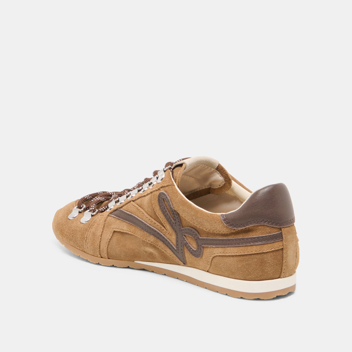 DEACON Lt Brown Suede Lace-Up Sneakers | Dolce Vita Discount