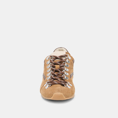 DEACON Lt Brown Suede Lace-Up Sneakers | Dolce Vita Discount