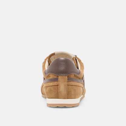 DEACON Lt Brown Suede Lace-Up Sneakers | Dolce Vita Discount