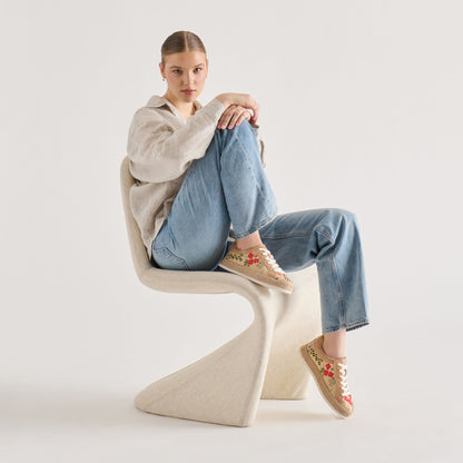 Azalia Sand Floral Raffia Heels | Dolce Vita Sale