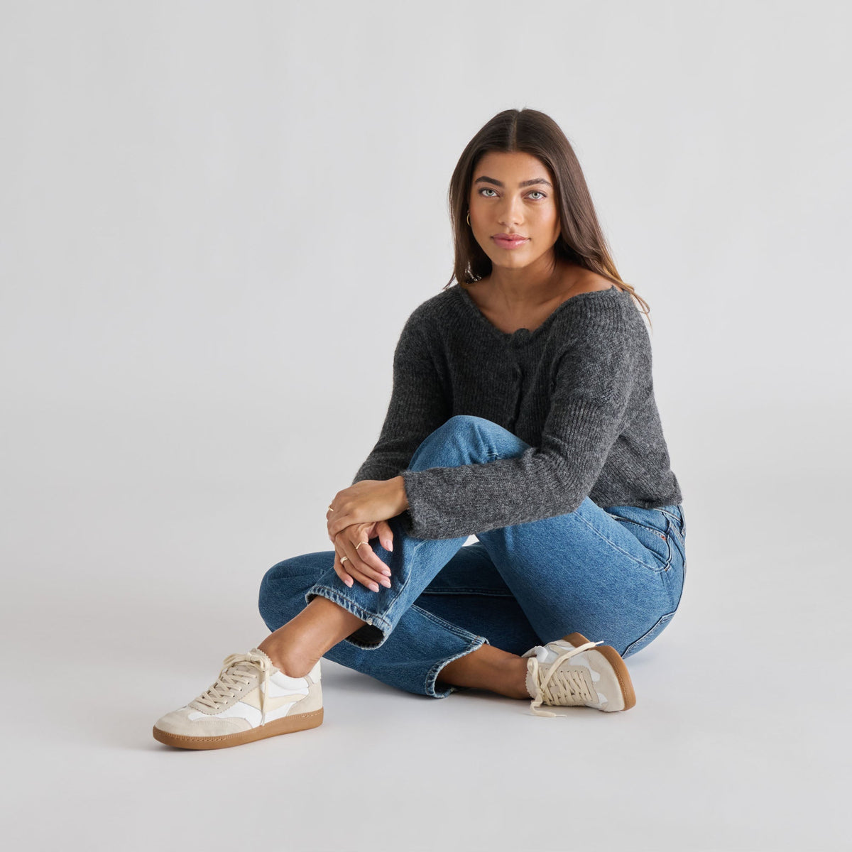 Notice White Dune Nylon Sneakers | Dolce Vita Essential