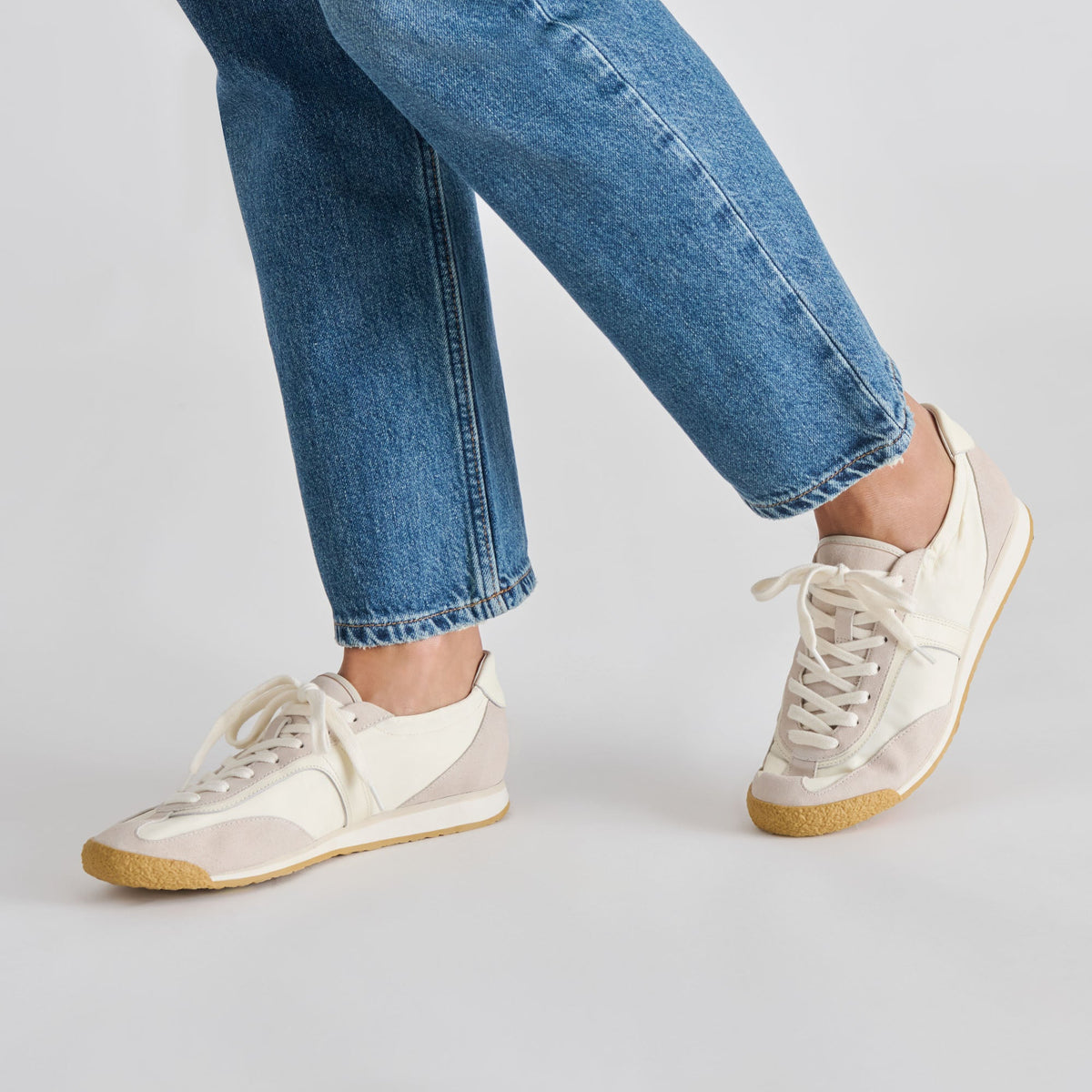 Sariya White Nylon Sneakers | Dolce Vita Great Value