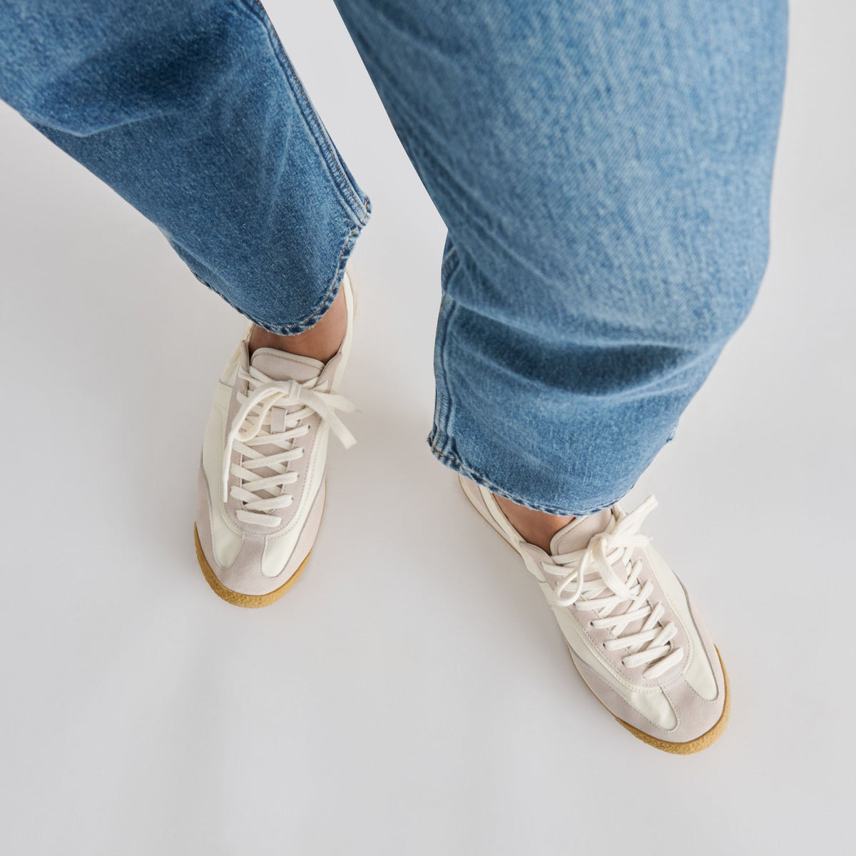 Sariya White Nylon Sneakers | Dolce Vita Great Value