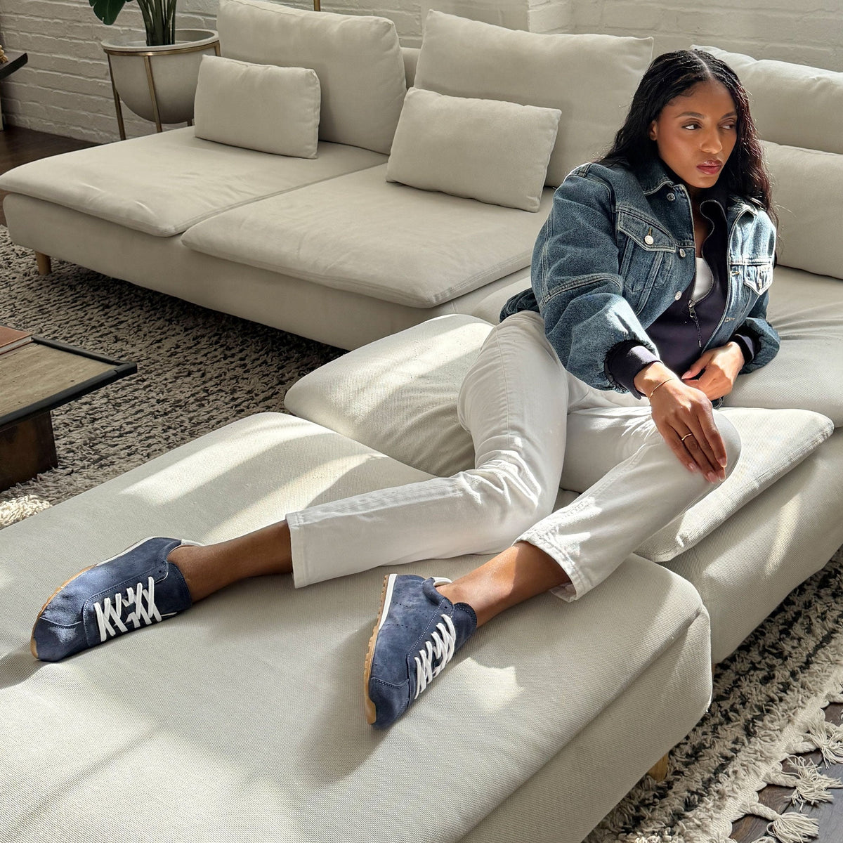 Serina Navy Suede Sneakers | Dolce Vita Exclusive