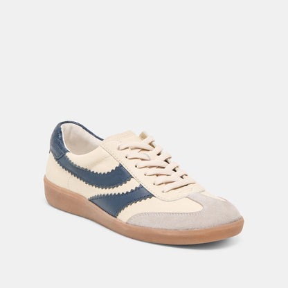 Merit White Navy Leather Sneakers | Dolce Vita Customer Favorite