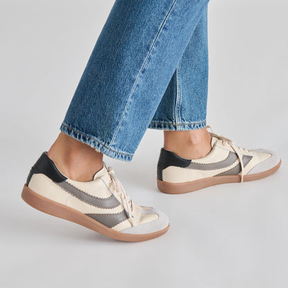 Merit White Grey Leather Sneakers | Dolce Vita Exclusive