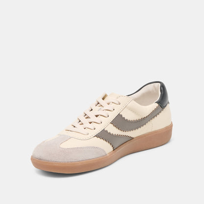 Merit White Grey Leather Sneakers | Dolce Vita Exclusive