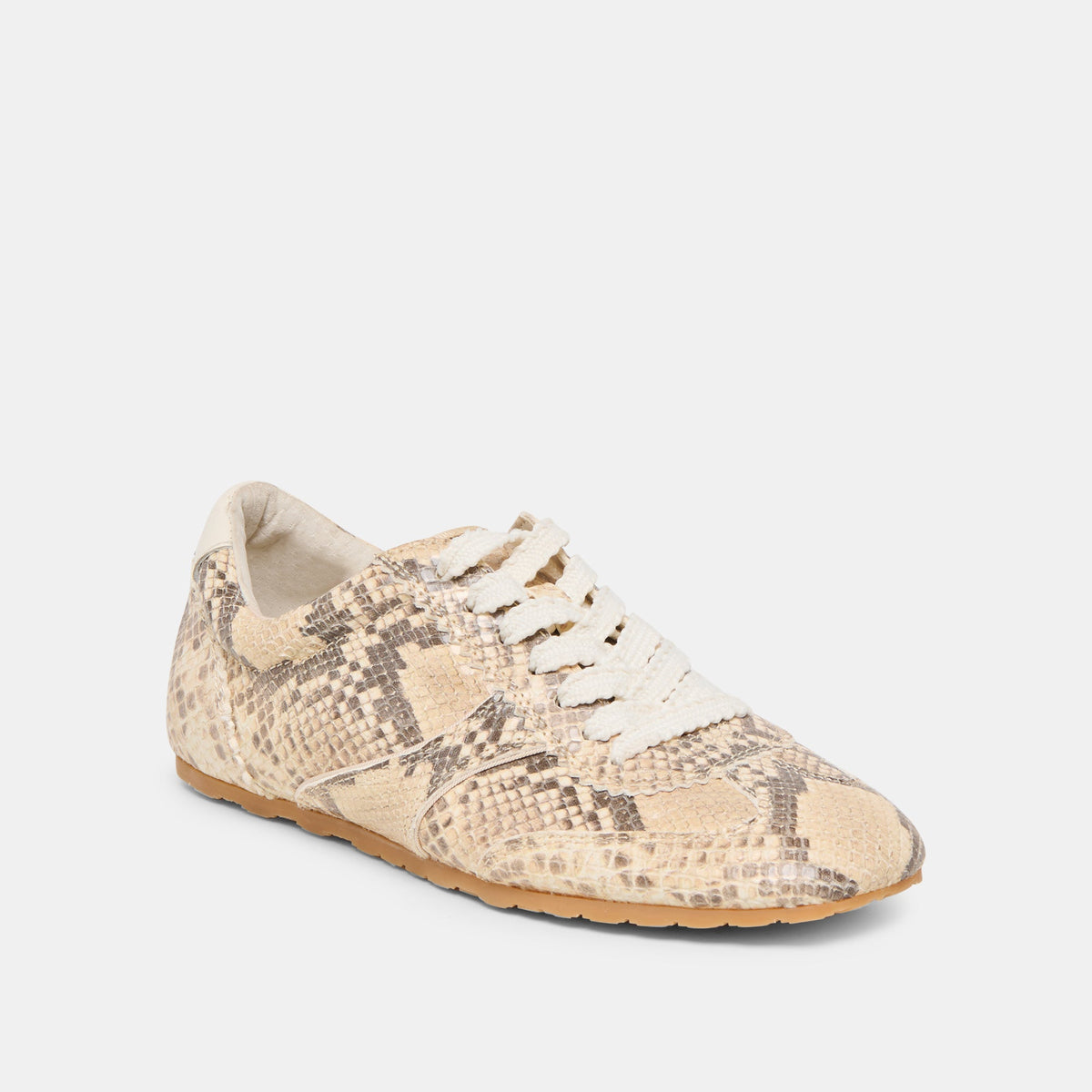 Dorie Natural Snake Embossed Leather Sneakers | Dolce Vita Latest