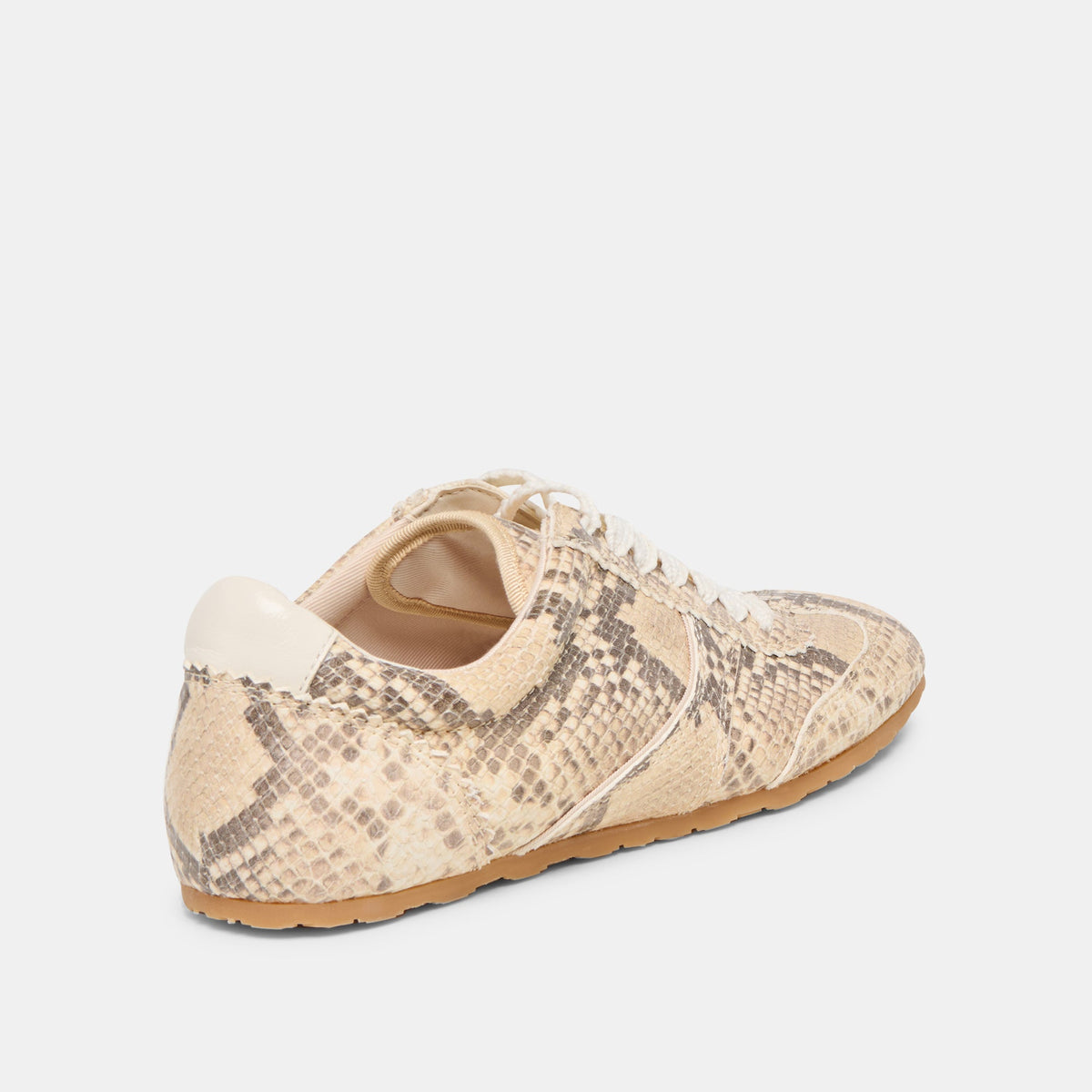Dorie Natural Snake Embossed Leather Sneakers | Dolce Vita Latest