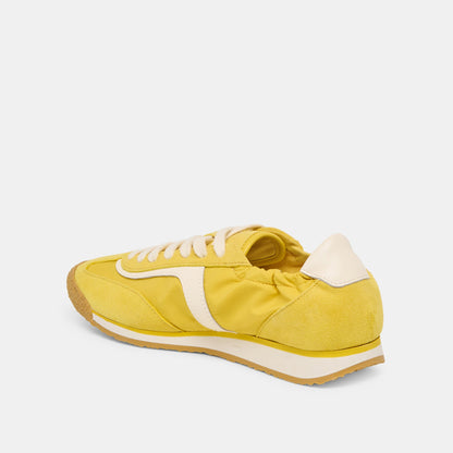 Sariya Yellow Nylon Sneakers | Dolce Vita Deals
