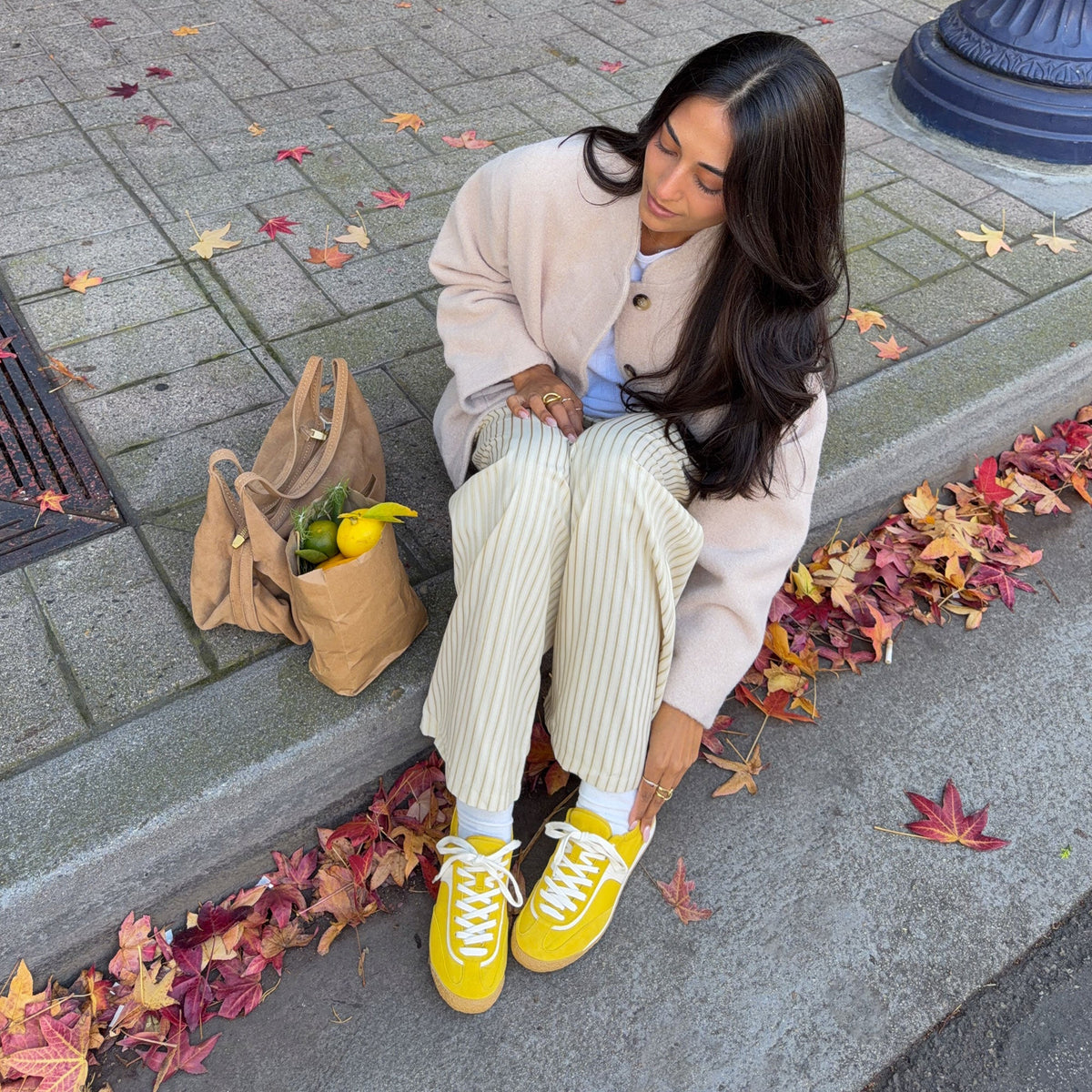 Sariya Yellow Nylon Sneakers | Dolce Vita Deals