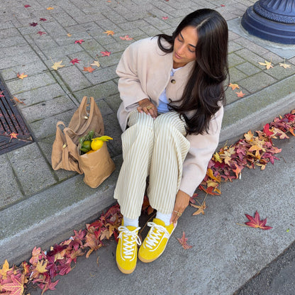 Sariya Yellow Nylon Sneakers | Dolce Vita Deals