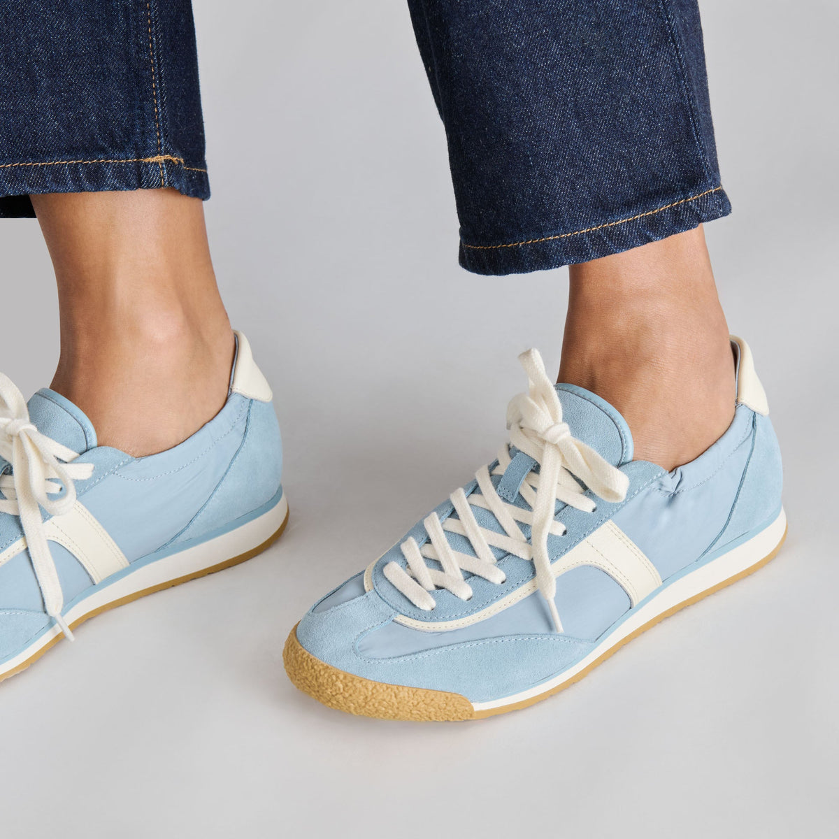 Sariya Lt Blue Nylon Sneakers | Dolce Vita Recommended