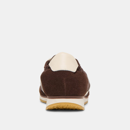 Sariya Dk Brown Nylon Sneakers | Dolce Vita Trusted