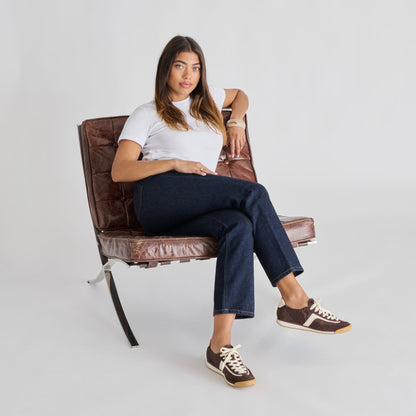 Sariya Dk Brown Nylon Sneakers | Dolce Vita Trusted