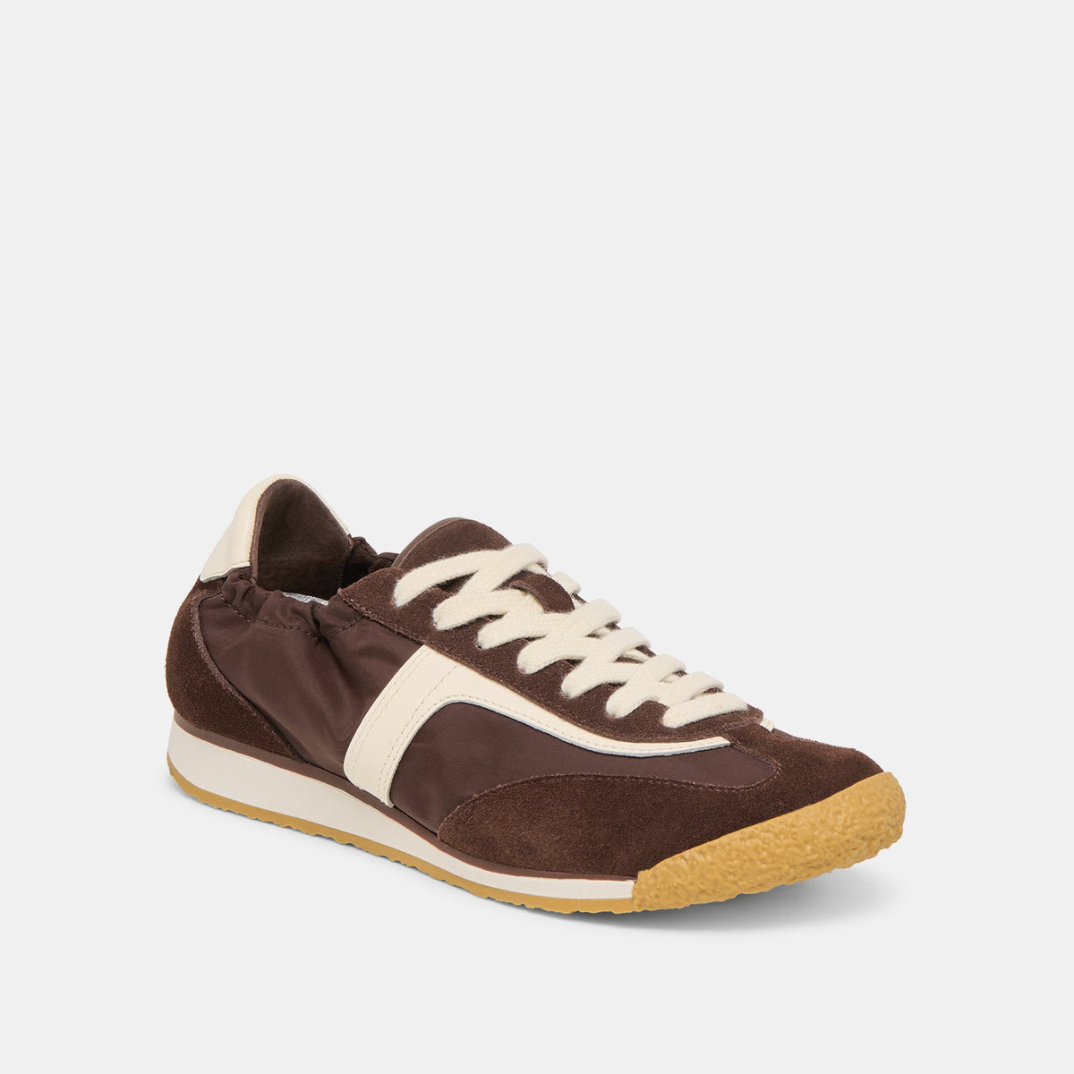 Sariya Dk Brown Nylon Sneakers | Dolce Vita Trusted