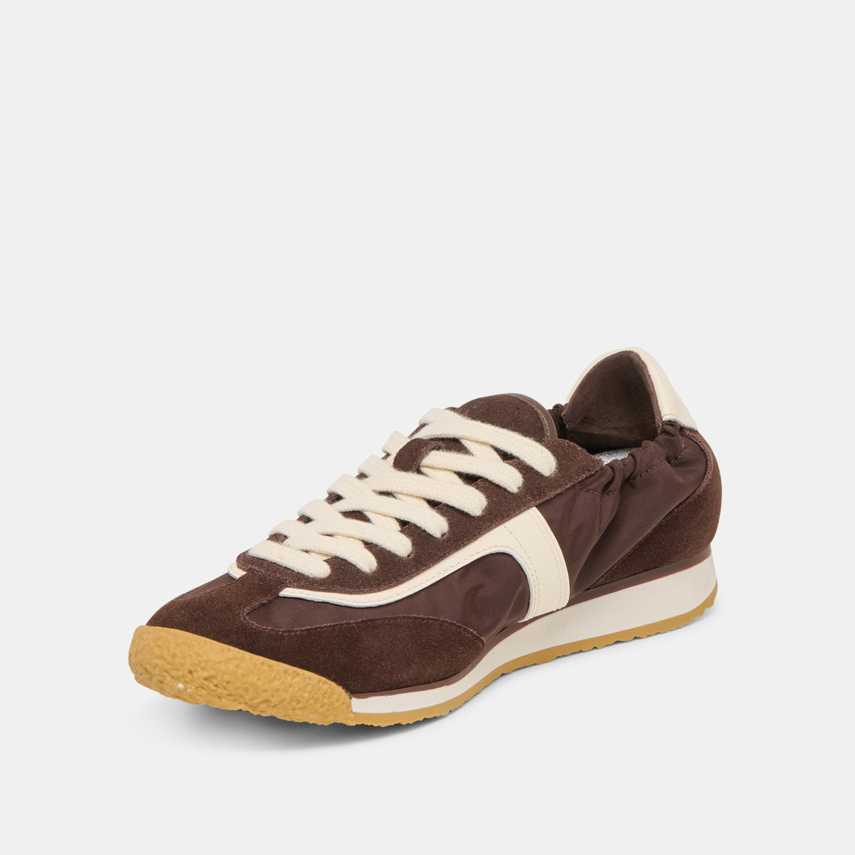 Sariya Dk Brown Nylon Sneakers | Dolce Vita Trusted