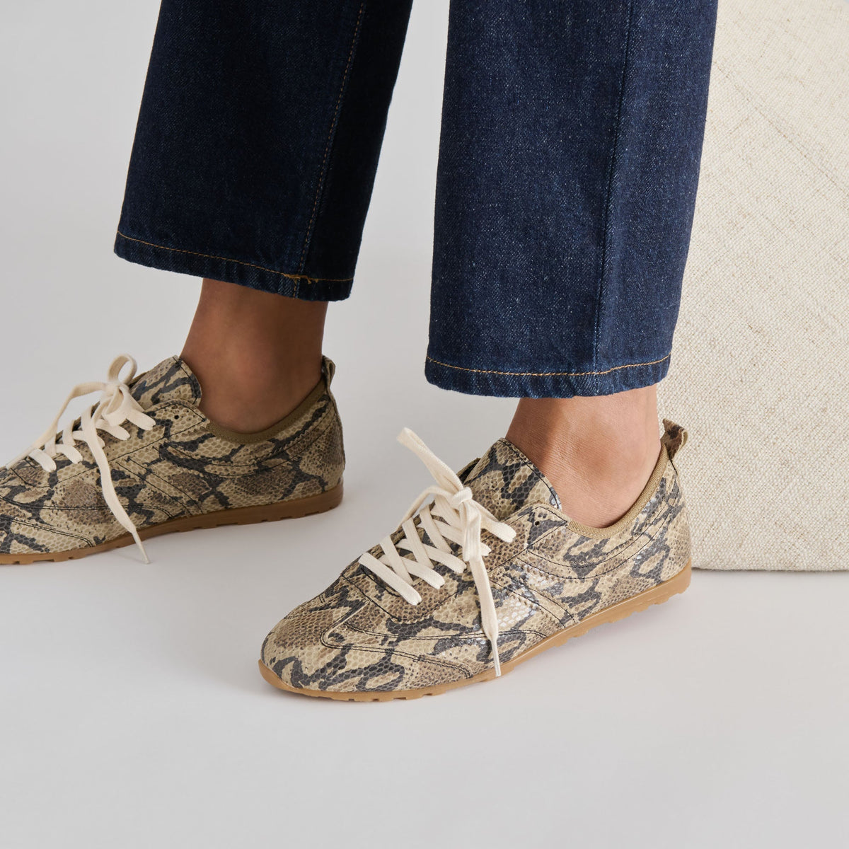 Viper Snake Print Embossed Leather Sneakers | Dolce Vita Best Seller