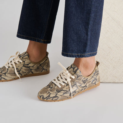 Viper Snake Print Embossed Leather Sneakers | Dolce Vita Best Seller