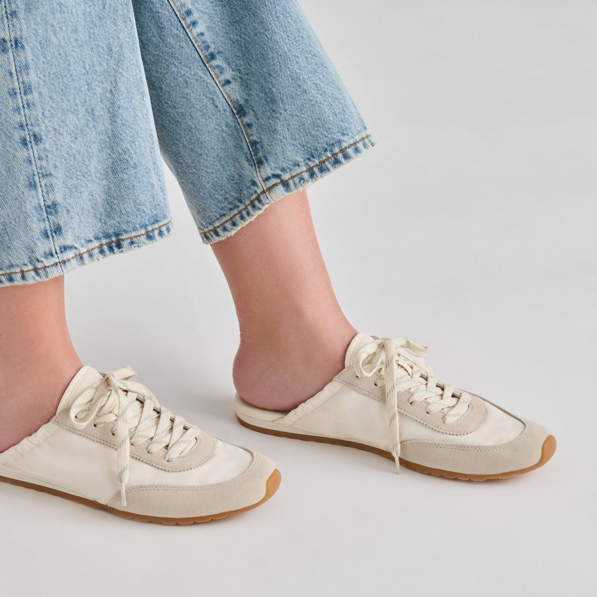 Daris White Nylon Sneakers | Dolce Vita Popular