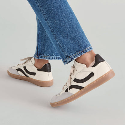 Rebel White Black Leather Sneakers | Dolce Vita Quality