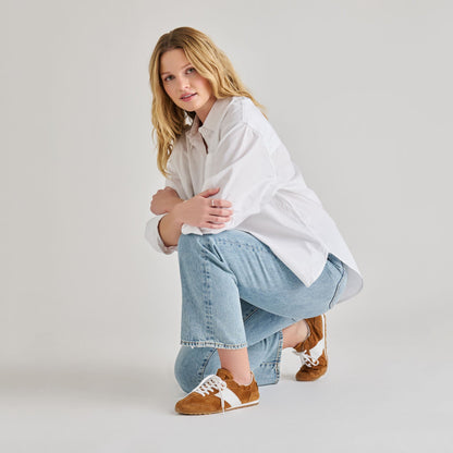 Shyla Cognac Suede Sneakers | Dolce Vita Quality