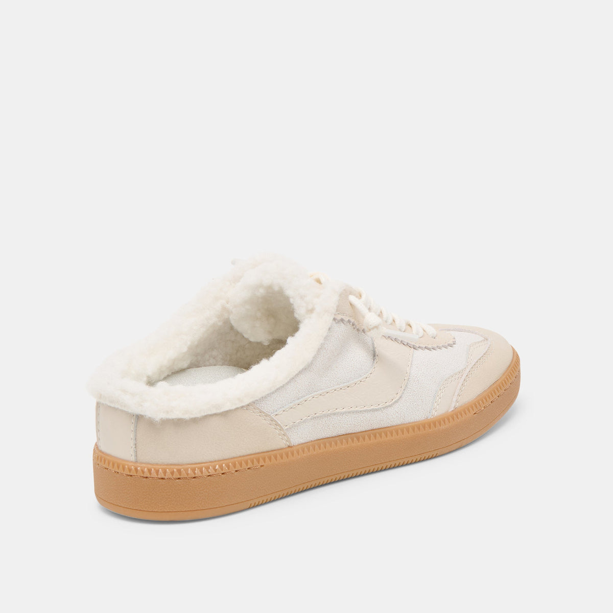 Notice Slide Plush Off White Crackled Leather Sneakers | Dolce Vita Special Offer