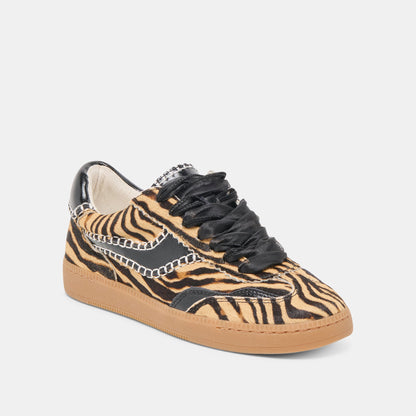 Notice Stitch Tiger Calf Hair Sneakers | Dolce Vita Premium