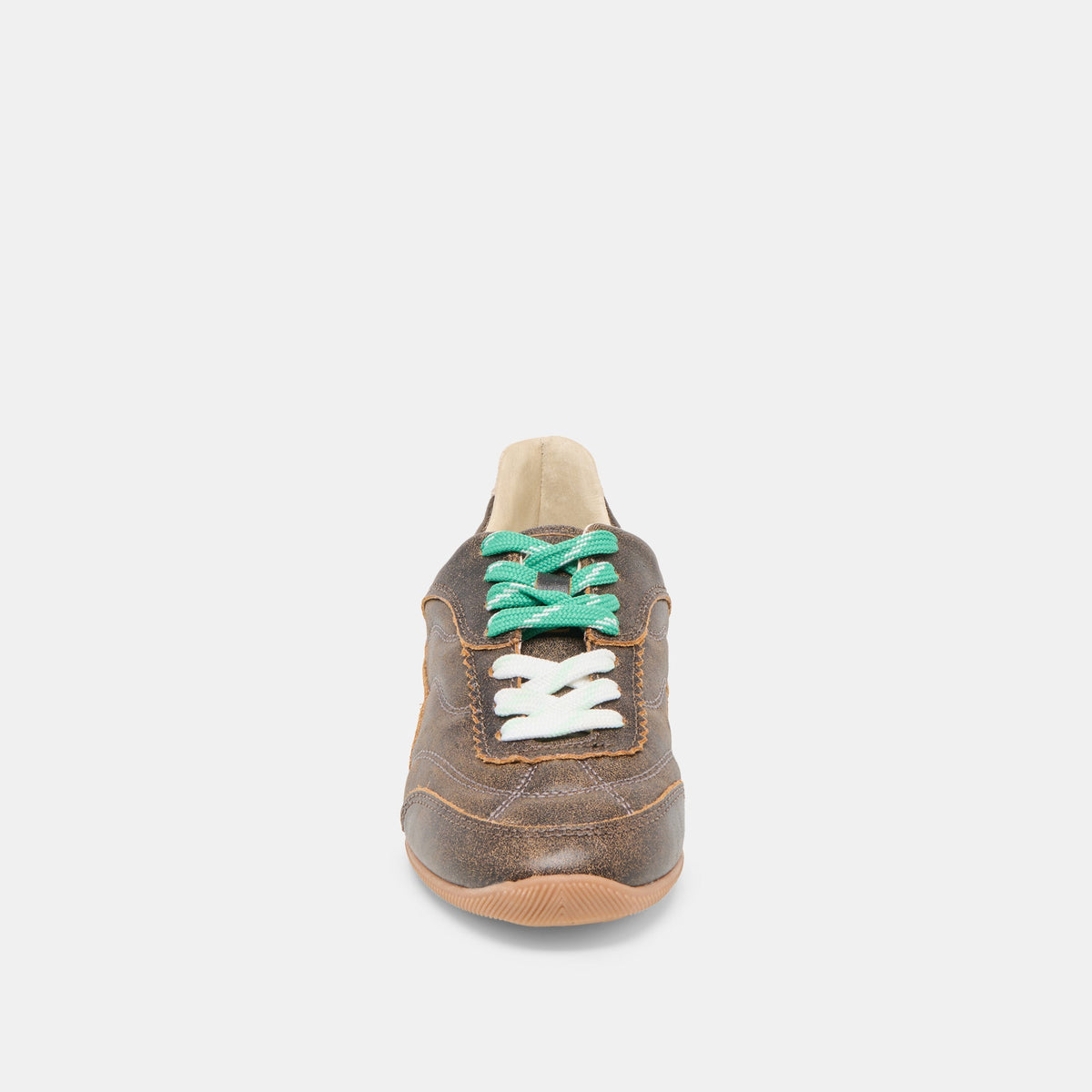 Laini Brown Distressed Leather Sneakers | Dolce Vita Featured