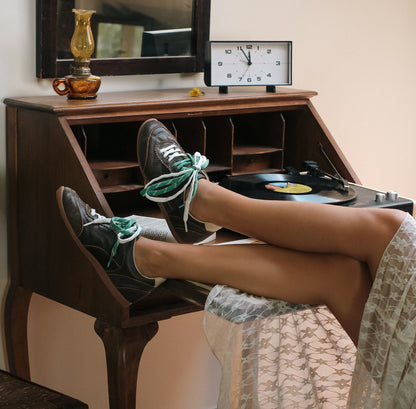 Laini Brown Distressed Leather Sneakers | Dolce Vita Featured