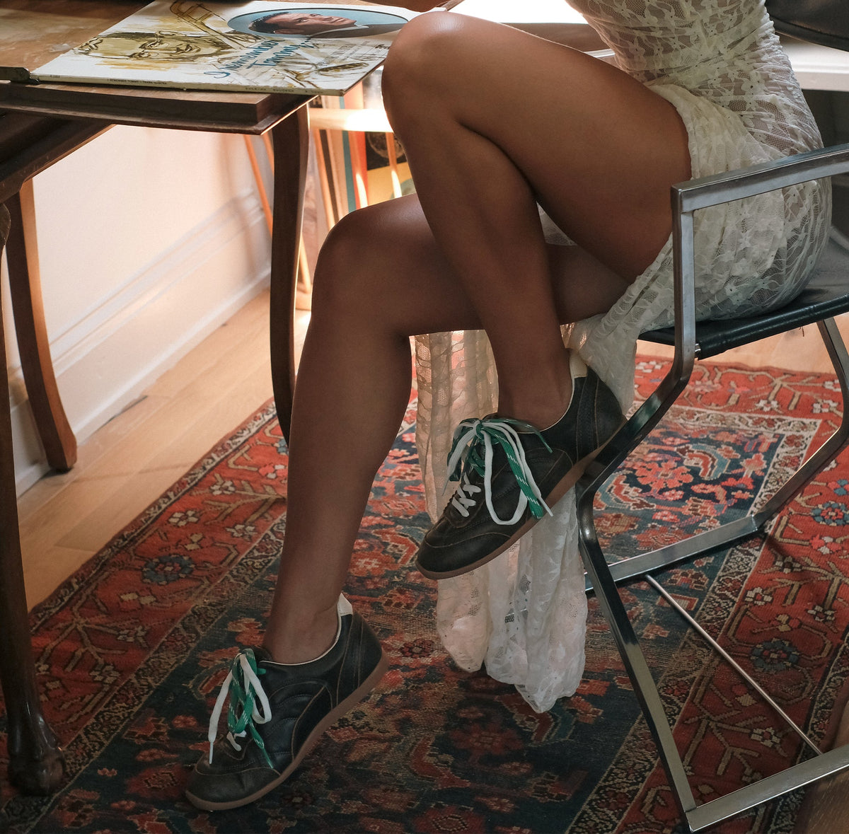 Laini Brown Distressed Leather Sneakers | Dolce Vita Featured